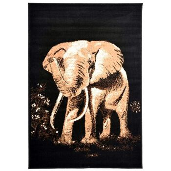 Tapis Imprimé Éléphant Crème - Texas Animal Kingdom - 120x170cm (4'x5'8") 2