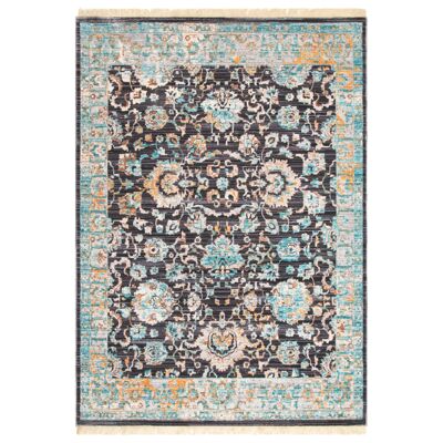 Blue Boho Vintage Floral Rug - Kansas - 160x230cm (5'4"x7'8")