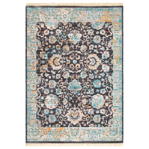 Blue Boho Vintage Floral Rug - Kansas - 240x330cm (8'x11'3")