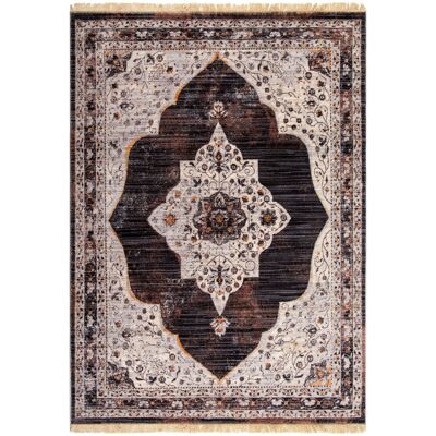 Grey Vintage Oriental Floral - Kansas - 120x170cm (4'x5'8")