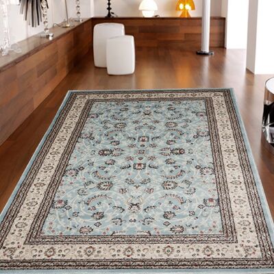 Blue Traditional Floral Rug - Jersey - 160x230cm (5'4"x7'8")