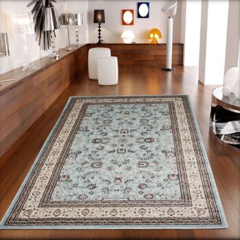 Tapis Floral Traditionnel Bleu - Jersey - 160x230cm (5'4"x7'8") 3