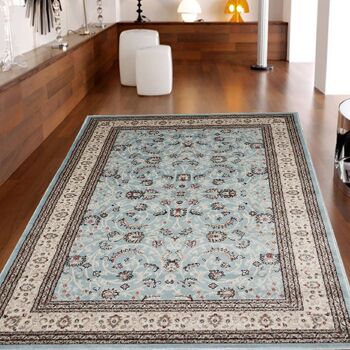 Tapis Floral Traditionnel Bleu - Jersey - 240x330cm (8'x11'3") 1