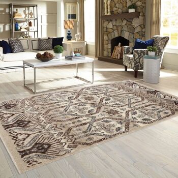 Tapis Beige Motif Géométrique - Georgia - 60x110cm (2'x3'7") 3