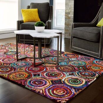 Tapis Ganga Circle Rag - Chindi - 60x230cm (2'x7'8") 1