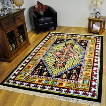 Tapis Persan Arta Noir - Dakota - 80x150cm (2'8"x5') 1