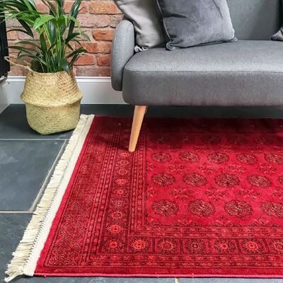 Red Mandala Rug - Afghan - 160x230cm (5'4"x7'8")