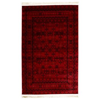 Tapis Médaillon Rouge - Afghan - 160x230cm (5'4"x7'8") 2
