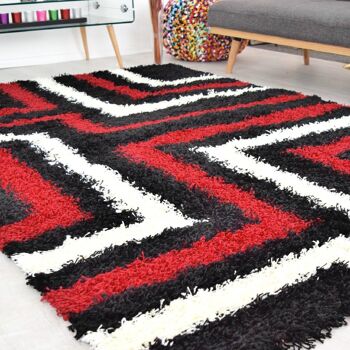 Tapis Shaggy Red Tides - Californie - 80x150cm (2'8"x5') 2