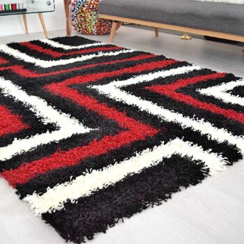 Tapis Shaggy Red Tides - Californie - 80x150cm (2'8"x5') 3