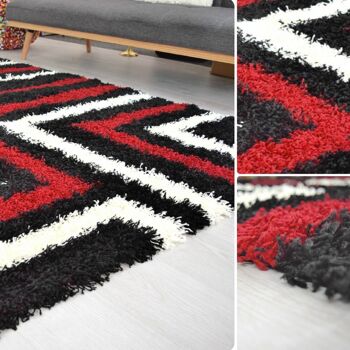 Tapis Shaggy Red Tides - Californie - 80x150cm (2'8"x5') 4