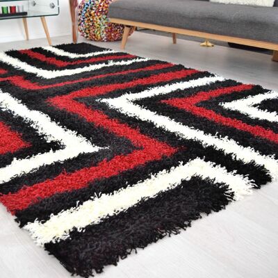 Red Tides Shaggy Rug - California - 120x170cm (4'x5'8")