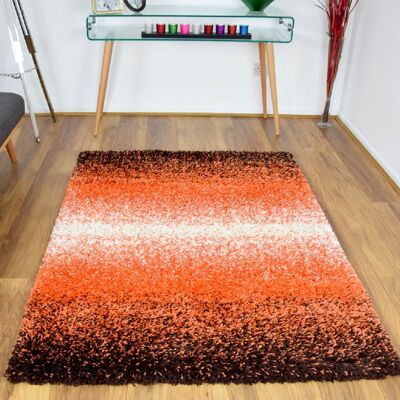 Orange Blend Shaggy Rug - California - 80x150cm (2'8"x5')