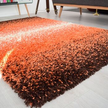 Tapis Shaggy Orange Blend - Californie - 80x150cm (2'8"x5') 4