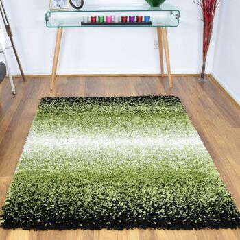 Tapis Shaggy Mélange Vert - Californie - 60x230cm (2'x7'8") 1