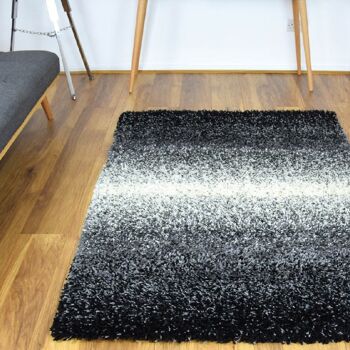 Tapis Shaggy Mélange Gris - California - 120x170cm (4'x5'8") 3