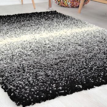 Tapis Shaggy Mélange Gris - California - 120x170cm (4'x5'8") 4