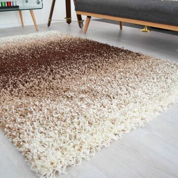 Tapis Shaggy Mélange Marron - California - 120x170cm (4'x5'8") 4