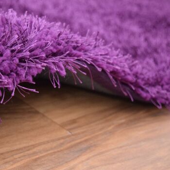 Tapis Shaggy Uni Violet - New York - 120x170cm (4'x5'8") 5