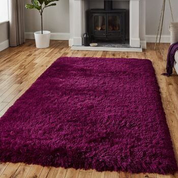 Tapis Shaggy Violet Uni - New York - 200x290cm (6'8"x9'7") 3