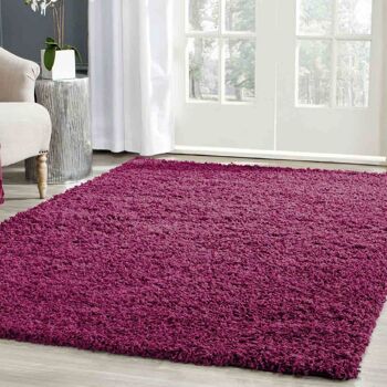 Tapis Shaggy Violet Uni - New York - 200x290cm (6'8"x9'7") 4