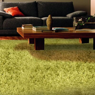 Green Solid Shaggy Rug - New York - 60x110cm (2'x3'7")