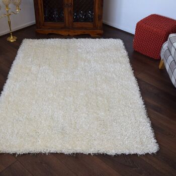 Tapis Shaggy Uni Crème - New York - 200x290cm (6'8"x9'7") 3