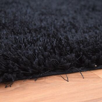 Tapis Shaggy Solid Noir - New York - 80x150cm (2'8"x5') 5