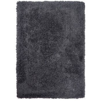 Tapis Shaggy Solid Noir - New York - 200x290cm (6'8"x9'7") 2