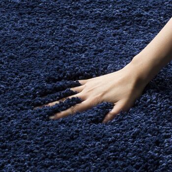 Tapis Shaggy uni bleu marine - Californie - 60x110cm (2'x3'7") 4