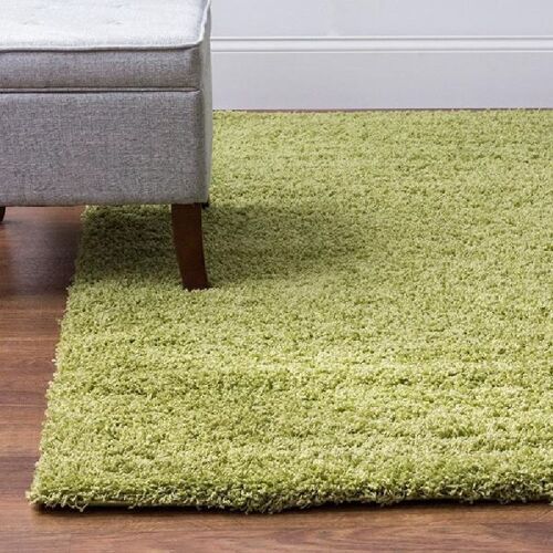 Green Plain Shaggy Rug - California - 60x230cm (2'x7'8")