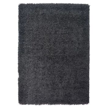 Tapis Shaggy Uni Noir - California - 60x110cm (2'x3'7") 2
