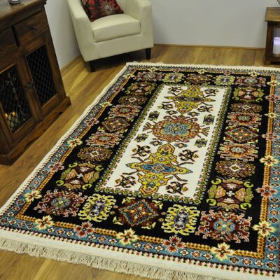 Black Aban Persian Rug - Dakota - 70x230cm (2'2"x7'8")