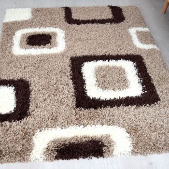 Tapis Shaggy Beige Boxed - California - 160x230cm (5'4"x7'8") 3