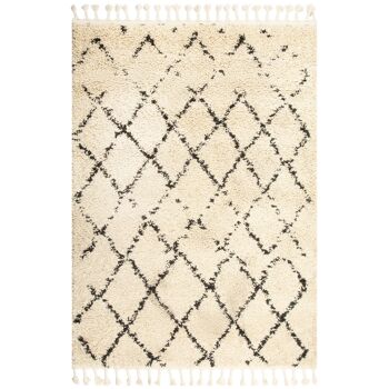 Tapis Boho Diamant Crème - Michigan - 160x230cm (5'4"x7'8") 1