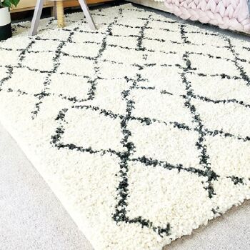 Tapis Boho Diamant Crème - Michigan - 160x230cm (5'4"x7'8") 3