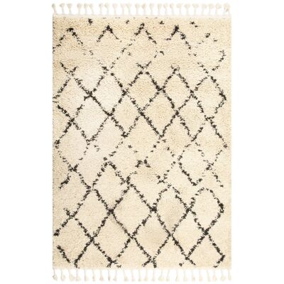 Cream Diamond Boho Rug - Michigan - 200x290cm (6'8"x9'7")