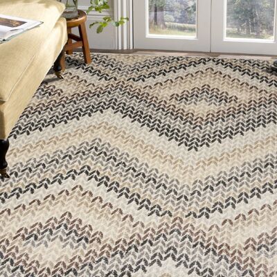 Cream Zig Zag Rug - Georgia - 120x170cm (4'x5'8")