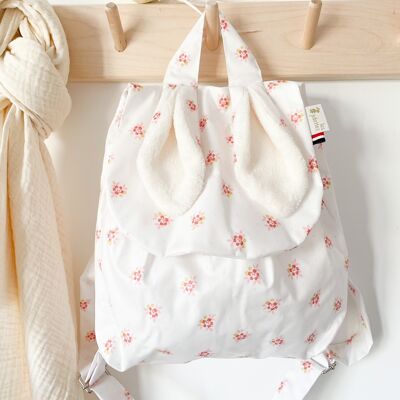 Sac à dos enfant oreilles lapin coton enduit Rosie