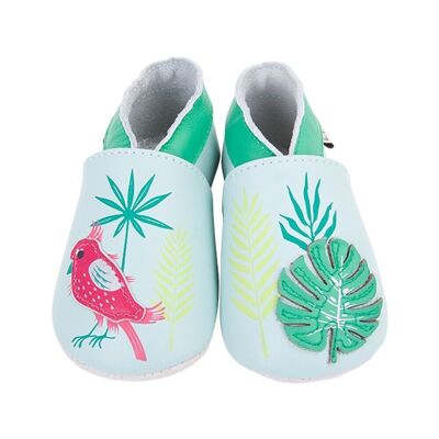 Tropical Cardinal baby slippers