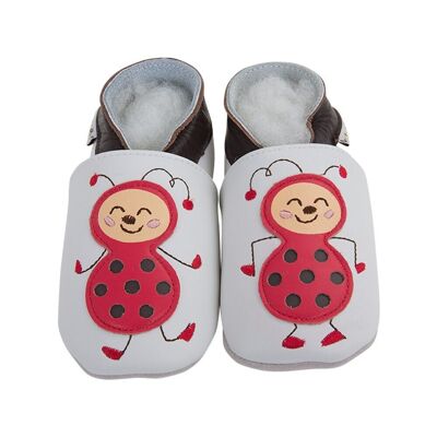 Chaussons bébé en cuir souple - Câlin d'ours