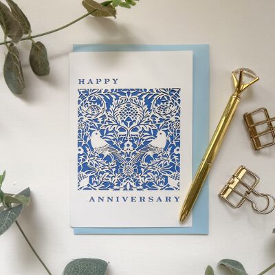 Carte anniversaire William Morris, carte anniversaire Nature