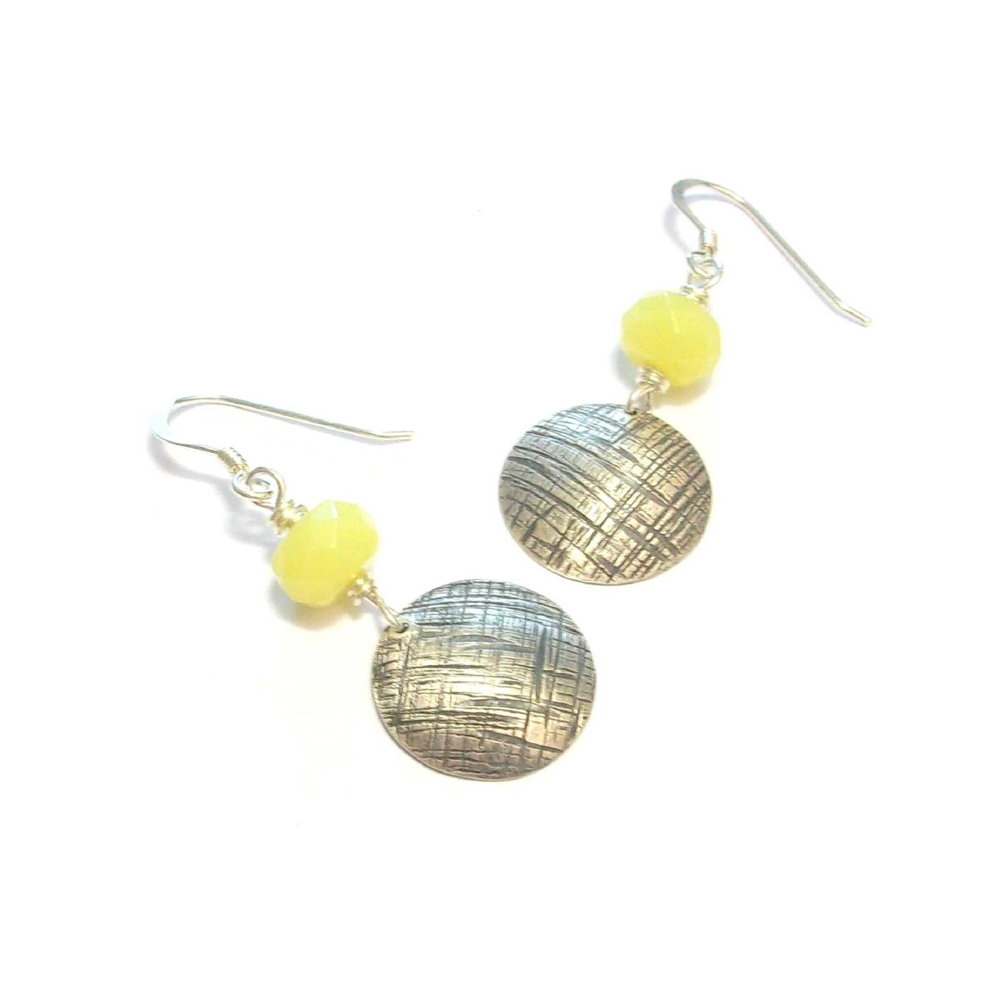 Orecchini Etnici Argento Sterling E Serpentine