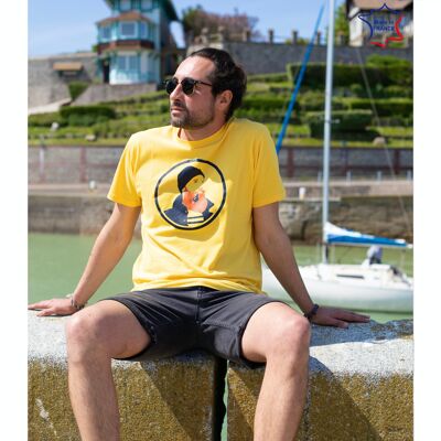 T-shirt con stemma giallo