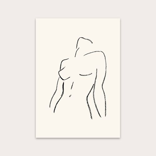 Female Form 02 Art Print A4