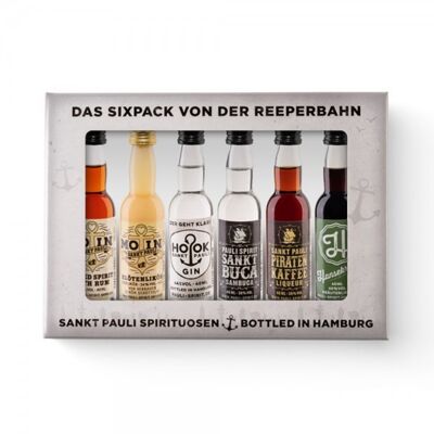 Lütten sixpack "Pauli Spirit" in a gift box 6x 4cl