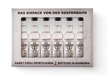 HOOK Gin Lütten pack de six dans un coffret cadeau 6x 4cl