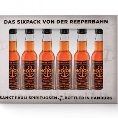 HOOK Gin Orange Lütten Sixpack en coffret cadeau 6x 4cl