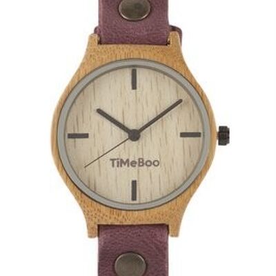 TWIST Single HORLOGE  ZONDER cijfers AUBERGINE