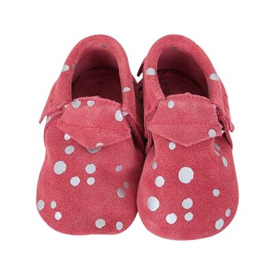 Pink suede moccasins 2-3 YEARS